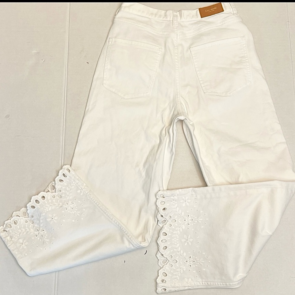 KATE SPADE PREPPY BROOME STREET CUTWORK DENIM ANKLE JEANS 26 - Picture 4 of 16